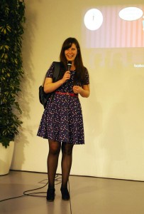 Anna Pittermannová presenting her work